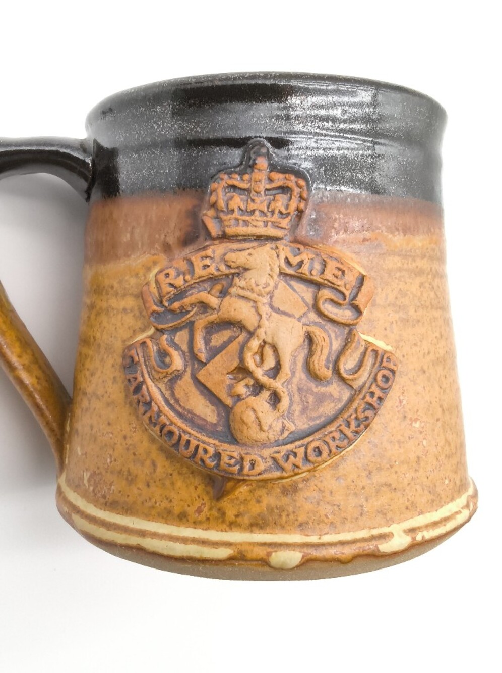 Vintage Stonebridge Pottery REME Stoneware Beer Mugs Set of 2 – Made in England - Picture 12 of 13